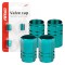 Set 4 capace Amio din aluminiu pentru ventil model hexagon verde