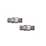 Argintii, SET 2 Catarame cu siguranta 6mm pentru sireturi incaltaminte, SIRETILA, cu Filet