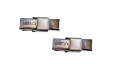 Argintii, SET 2 Catarame cu siguranta 6mm pentru sireturi incaltaminte, SIRETILA, cu Filet foto