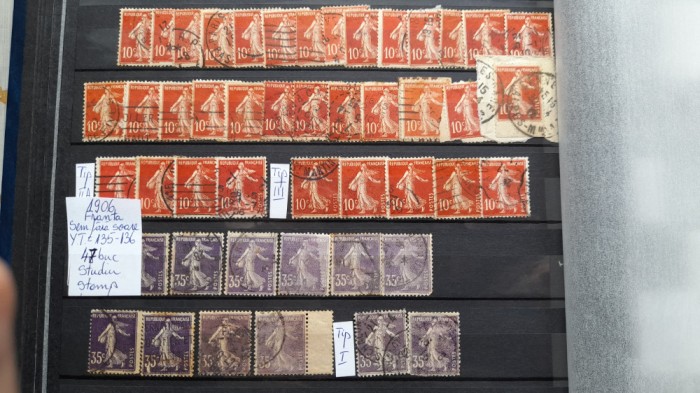 1906 Franta semanat.Y.T.135 -136-47 val.-stampY.T.=+280 E.