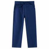 Pantaloni pentru copii cu șnur, bleumarin, 128, vidaXL