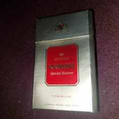 Reclama veche,PACHET vechi TIGARI"DUNHILL"Special Reserve-cartonat-gol-London