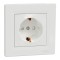 Priza simpla schuko cu protectie copii Schneider Asfora alb EPH2900221