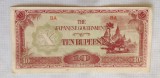 Myanmar / Birmania - 10 Rupees (emisă sub ocupația japoneză 1942-1944)