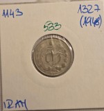 533 Iran 1 Rial - Mohammad Rezā Pahlavī, 1327(1948), KM#1143, argint