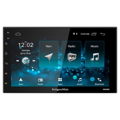 Player auto Kruger Matz, 2 DIN, Android 8.1, comenzi pe volan, microfon, EasyConnection foto