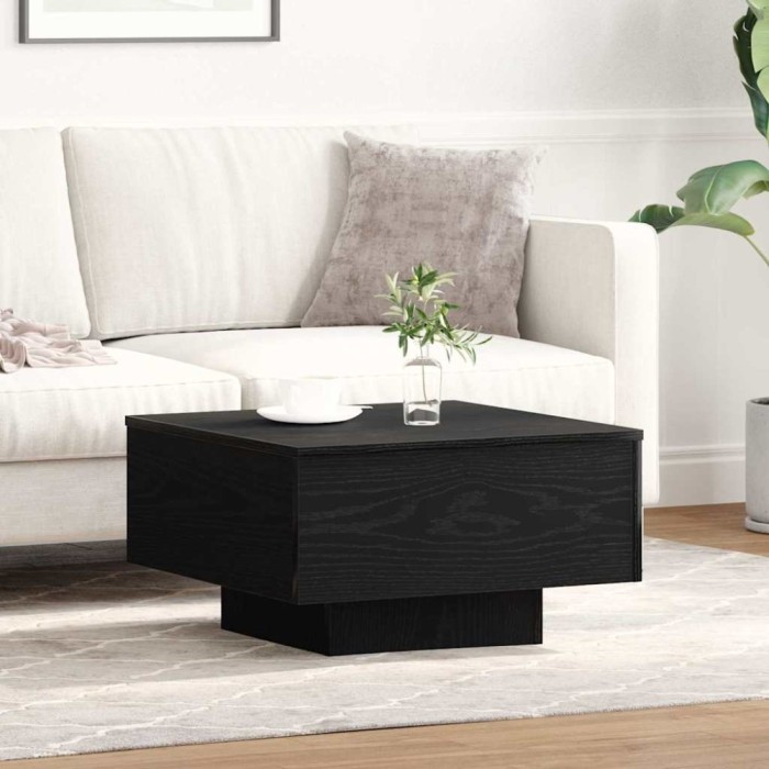 vidaXL Masă de cafea Stejar negru 55 x 55 x 31 cm Lemn compozit