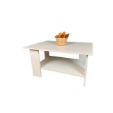 Masa cafea Turing, PAL Melaminat, cu raft depozitare, 87x60x43cm, alb