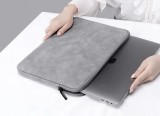 Husa marca THD, protectie si transport laptop Apple Macbook Air (M2) 13.6 inch si Apple Macbook Air (M1) 13.3 inch, culoarea gri