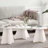 VidaXL Masă de cafea 3 pcs Alb 49 x 49 x 30 cm Lemn masiv de pin 873539