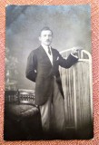 Portret de barbat. Fotografie datata 1920 - Foto Venus, Jean Legat - Bucuresti