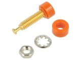 Soclu Banană 2mm 5A Portocalie pe Panou
