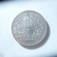 Moneda 1 koroana 1899 Austria argint , cal.AU