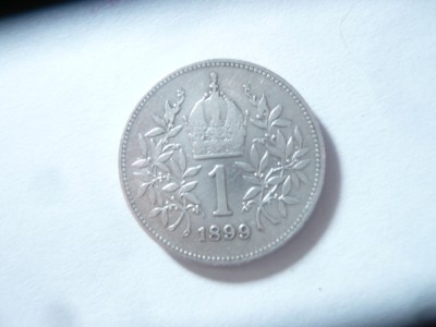 Moneda 1 koroana 1899 Austria argint , cal.AU foto