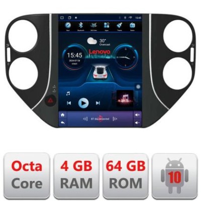 Navigatie VW Tiguan 2007-2012 tip tesla radio gps internet 8 Core 4+64 360 4G carplay android auto kit-tesla-tiguan-10+EDT- CarStore Technology foto
