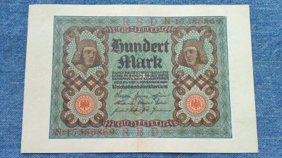 100 Mark 1920 Germania - stare buna / marci seria 17386869 foto