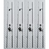 SET 4 Lansete CRAP 3,90m PROFL VIPER din 2 bucati 3,5LBS+4 Mulinete GLAMOUR7000