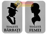 Semne din aluminiu toaleta femeie barbat