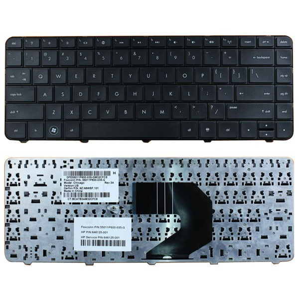 Tastatura laptop HP 635 neagra US cu rama