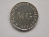 1/4 GULDEN 1965 ANTILELE OLANDEZE-argint, America Centrala si de Sud