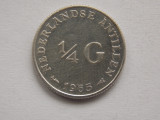 1/4 GULDEN 1965 ANTILELE OLANDEZE-argint, America Centrala si de Sud