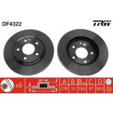 Set disc frana Mercedes Clasa A (W168) 07.97-08.05, Fata, 276X22mm, ventilat, TRW