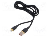 Cablu USB 2.0 GEMBIRD Lightning Apple 1,5m negru