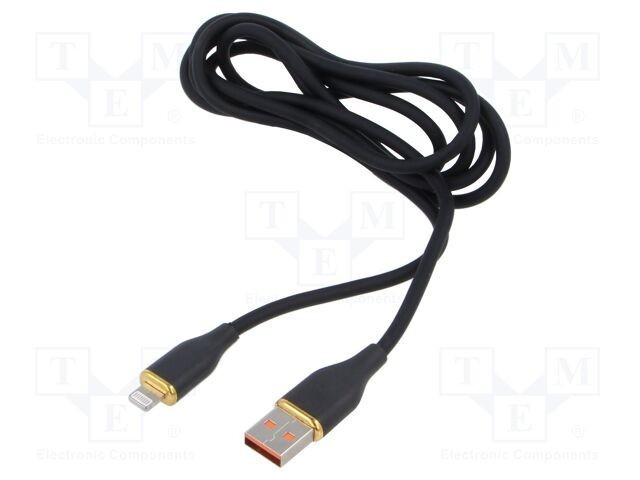Cablu USB 2.0 GEMBIRD Lightning Apple 1,5m negru