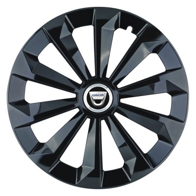 Set 4 Capace Roti 15 inchi (R15) Fame Negru, Compatibile Cu Dacia foto