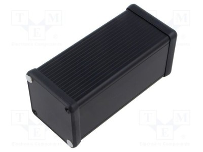 Carcasă aluminiu neagră HAMMOND 1455 cu panou 54x120x54 mm foto