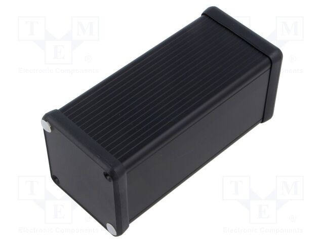 Carcasă aluminiu neagră HAMMOND 1455 cu panou 54x120x54 mm