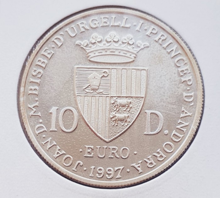 71 Andorra 10 diners 1997 Palau Del Princep km 166 argint