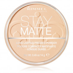 Rimmel Stay Matte pudră culoare 001 Transparent 14 g