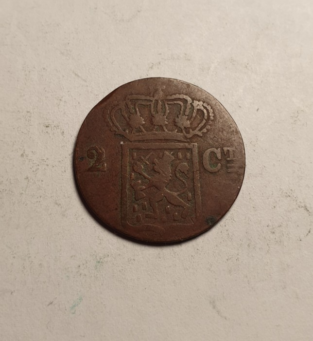 Indiile Olandeze 2 Cents Centi 1834