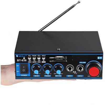 Statie amplificare audio cu Bluetooth BT-638, 2 x 30 W,16 Ohm, telecomanda foto