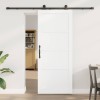Ușă glisantă vidaXL cu set de hardware &#039;ORKDAL&#039;Alb din Lemn Masiv Pin