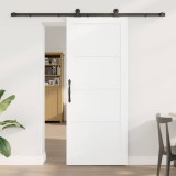 Ușă glisantă cu set de hardware &#039;ORKDAL&#039;Alb din Lemn Masiv Pin