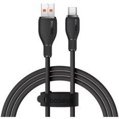 Cablu alimentare si date Baseus Pudding, Fast Charging Data Cable pt. smartphone, USB la USB Type-C 100W, 1.2m, negru