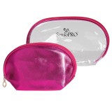 Portfard Travel Transparent &amp; Fuchsia, SensoPRO Fiesta, set 2 buc