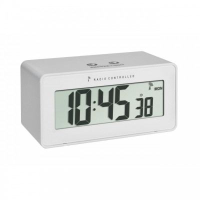 Termometru si higrometru TFA cu ceas, ecran LCD iluminat, alarma foto