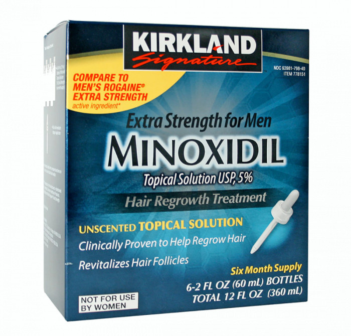 Solutie 9 Luni, Kirkland, Minoxidil, 5%, Tratament Impotriva Caderii Parului, 9x 60ml