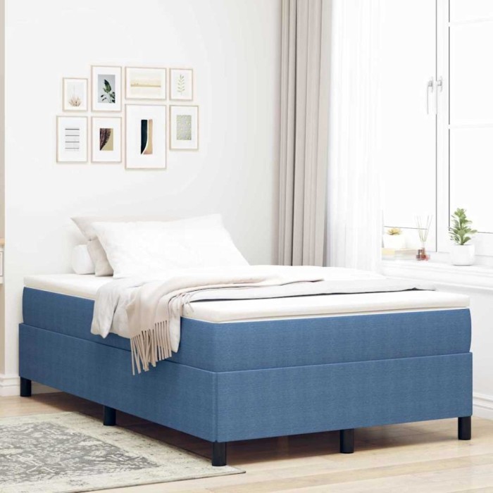 vidaXL Cadru de pat albastru 120 x 200 cm Țesătură de catifea