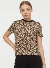 Tricou animal print / leopard print H&amp;amp;M foto