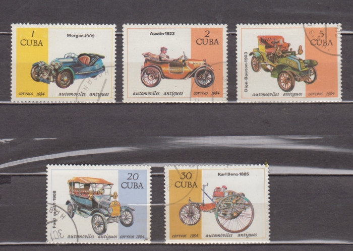 A12 S3 6 - Timbre foarte vechi - Cuba - masini de epoca