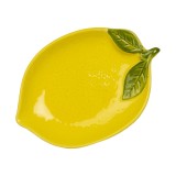 Cumpara ieftin Bol ceramica galbena verde Lamaie 15x11x2 cm