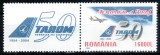 Romania 2004, LP 1646 a, TAROM 50 de ani, cu vinieta stanga, MNH! RAR!, Aviatie, Nestampilat