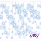 Cumpara ieftin Lumini de perdea tip gheata 400 LED-uri alb rece 8 functii 10 m
