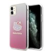 Husa pentru iPhone 11 - Hello Kitty Hardcase IML Gradient Electrop Kitty Head (HKHCN61HDGKEP) - Pink