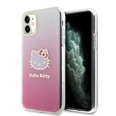 Husa pentru iPhone 11 - Hello Kitty Hardcase IML Gradient Electrop Kitty Head (HKHCN61HDGKEP) - Pink
