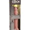 Dildo 53X 9&quot; Dual Density Vibrating Silicone Cock with Remote Light